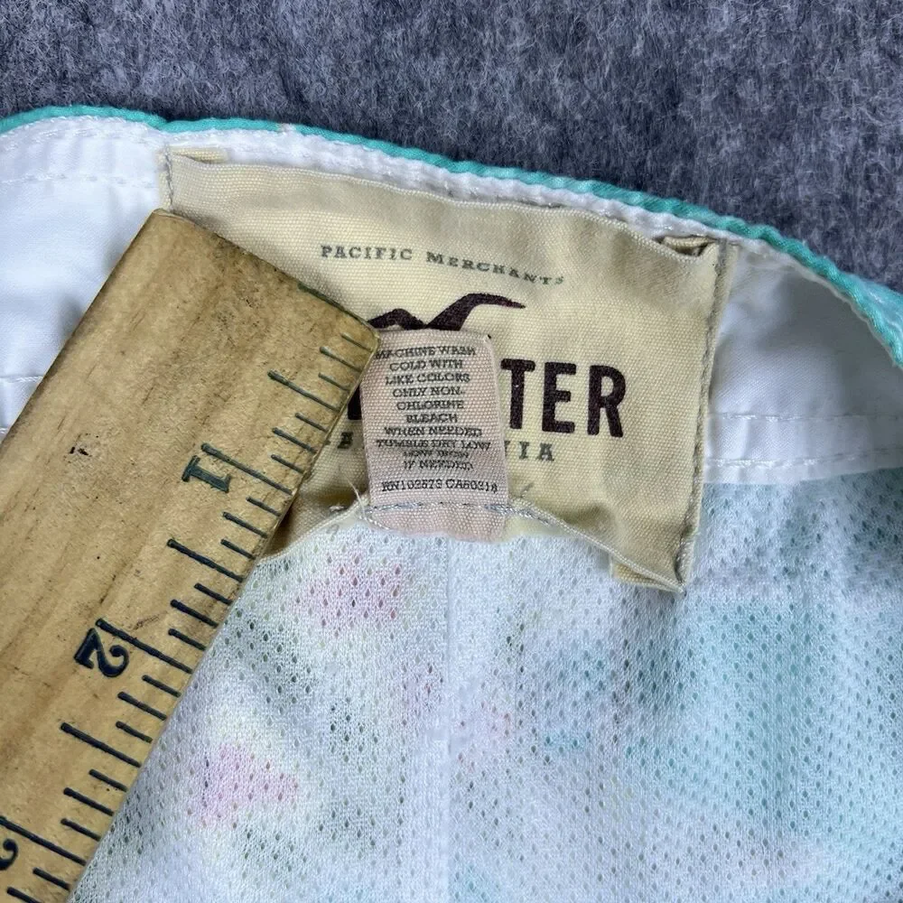 Vtg Hollister Men's Swim Shorts California Floral Print Hawaiian Surf Y2K Size L